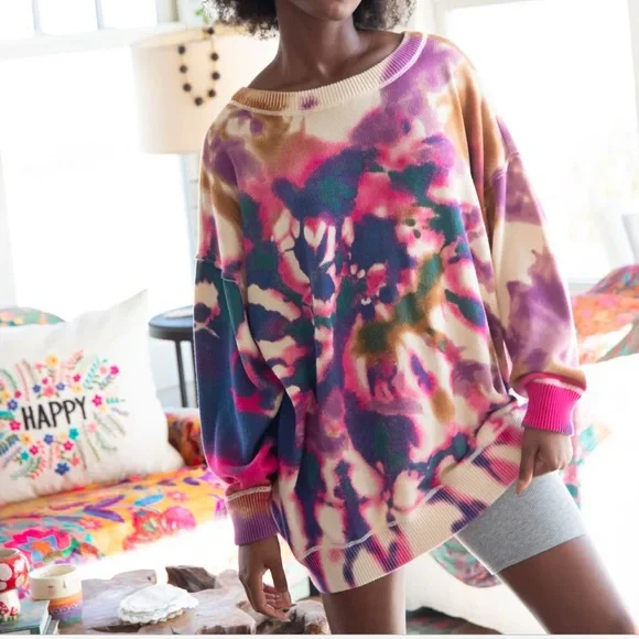 NATURAL LIFE Multicolor Tie-Dye Sweater - Picture 2 of 14